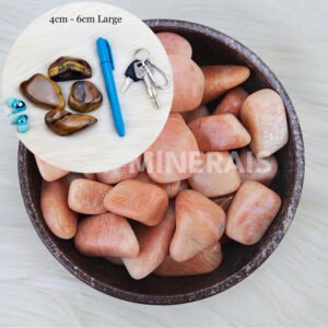 Salmon Feldspar Natural Tumbled / per Kilo - Image 2
