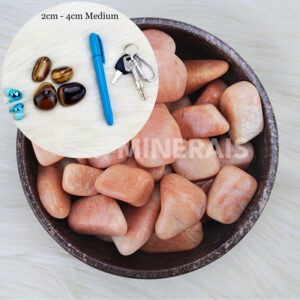 Salmon Feldspar Natural Tumbled / per Kilo - Image 3