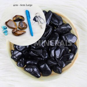 Black Tourmaline (Schorl) Natural Tumbled / per Kilo - Image 2