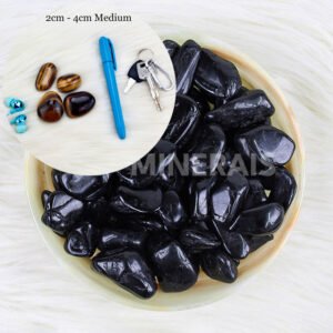 Black Tourmaline (Schorl) Natural Tumbled / per Kilo - Image 3