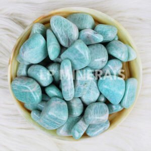 Amazonit (grüner Feldspat) naturgetrommelt / pro Kilogramm – Bild 1