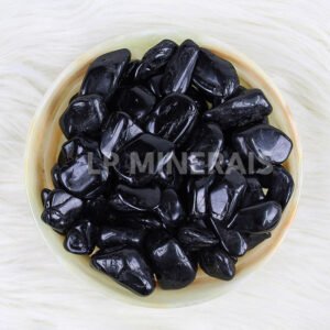 Schwarzer Turmalin (Schörl) naturgetrommelt / pro Kilogramm – Bild 1