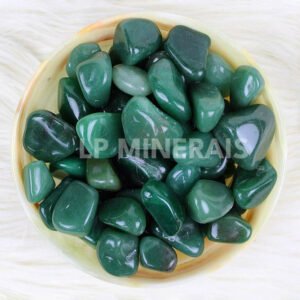 Grüner Quarz, naturgetrommelt / pro Kilogramm – Bild 1